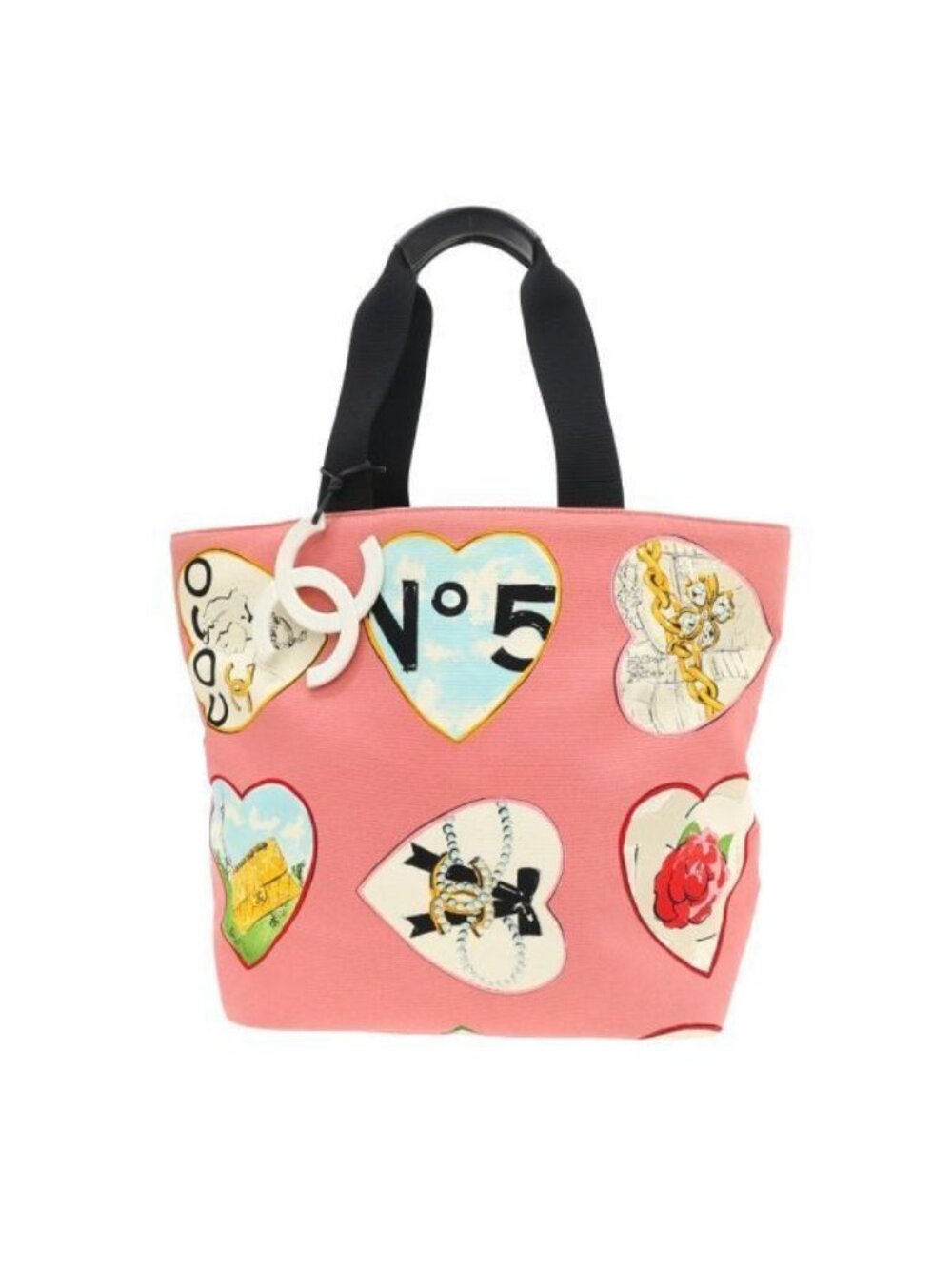 Chanel Valentine Canvas Tote Bag